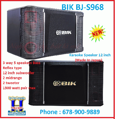 A-New 2022 BIK BJ-S968 Karaoke Speaker 12 inch(Made In Japan)